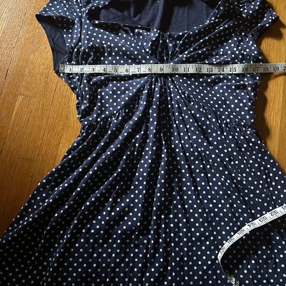 Garnet Hill Navy Blue & White Nautical/ Retro-Inspired Dress, Size 16, NWOT - Picture 3 of 9